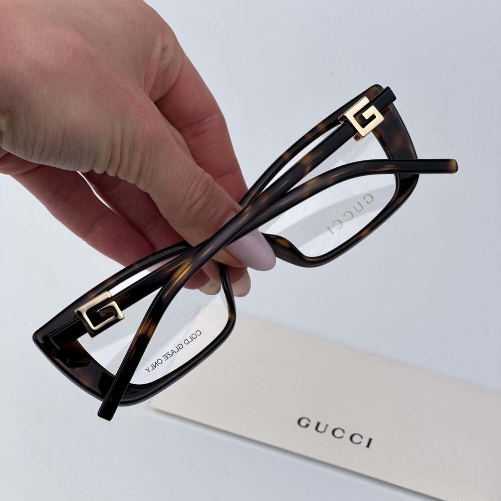 Gucci Women BRAND NEW Eyeglasses Havana Cat Eye GG1682O 003 - Picture 2 of 11